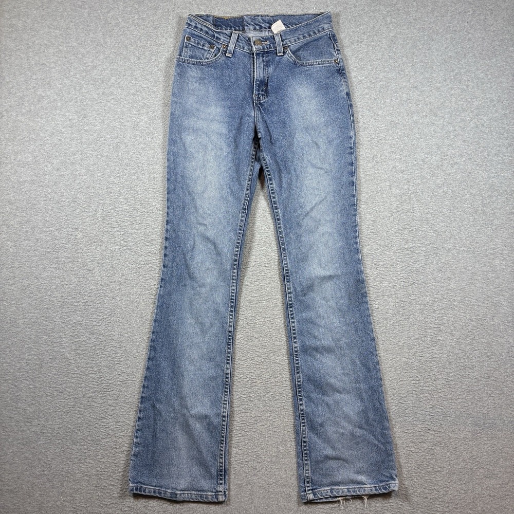 Vintage 80s Levi's Womens Bootcut Blue Mid Rise Denim Jeans Distressed